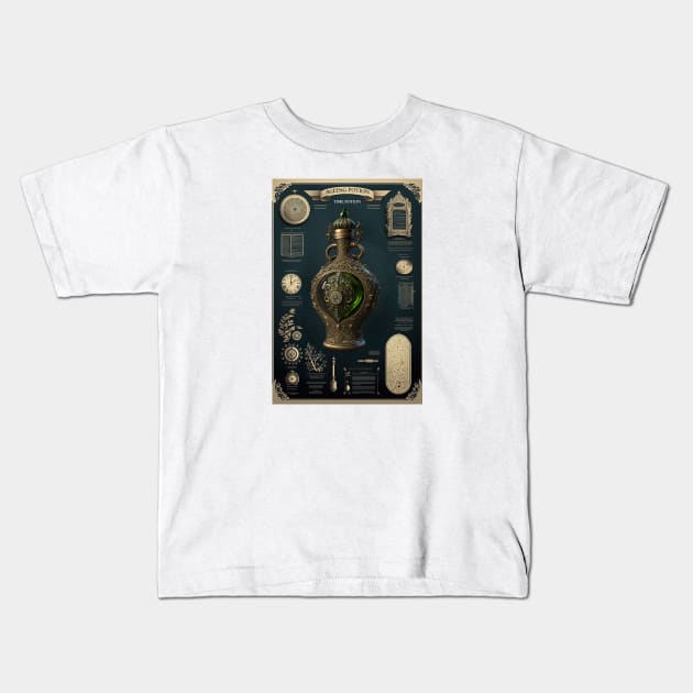 Ageing potion. Time potion. Magic potion Kids T-Shirt by MaxDeSanje 